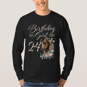 24th Birthday Girl Horse 24 Years Old Bday T-Shirt