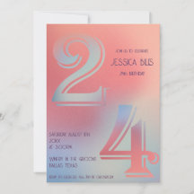 24th birthday invitation