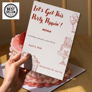 24th birthday invitation template girls