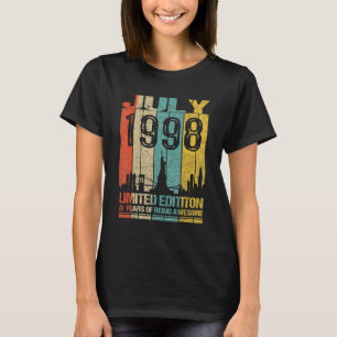 24th Birthday July 1998 24 Years Of Being Awesome T-Shirt