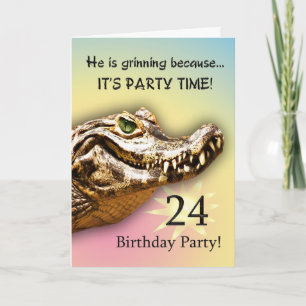 24th Birthday Party Invitation Card