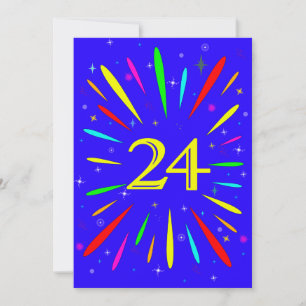 24th Birthday Party Invitation Explosion 