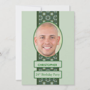 24th Birthday Party Invitation Picture + Name