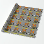 24th Birthday: Spooky Halloween Theme, Custom Name Wrapping Paper<br><div class="desc">This spooky and scary Halloween birthday themed wrapping paper design features a large number "24" and the message "HAPPY BIRTHDAY, ", plus a customisable name. There are also depictions of a ghost and a bat on the front. Wrapping paper like this might be fun to use when wrapping gifts or...</div>