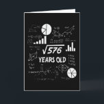 24th Birthday Square Root Math 24 Years Old Bday Card<br><div class="desc">Birthday Design For anyone who's horoscope say difficult & Stubborn But totally worth.Wear it with pride at work,  school gym perfect to pair with shorts,  leggings or jeans for a casual yet trendy Look</div>