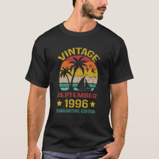 24Th Birthday Vintage September 1996 Quarantine Ed T-Shirt