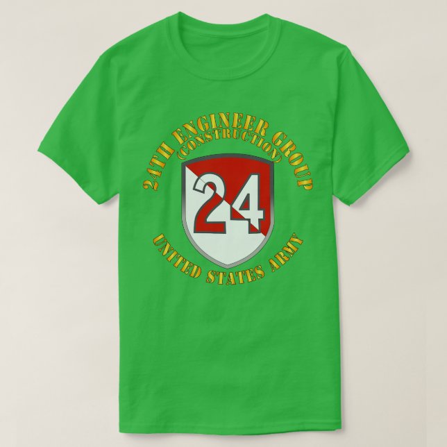 24th Engineer Group Construction 1954 1972 X T-Shirt (Design Front)