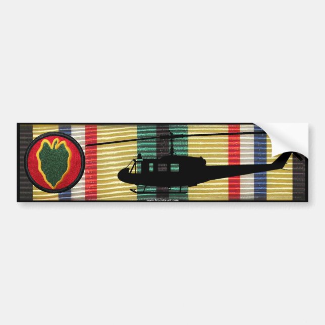 24th Inf. Div. UH-1 Huey SWACM Bumper Sticker (Front)