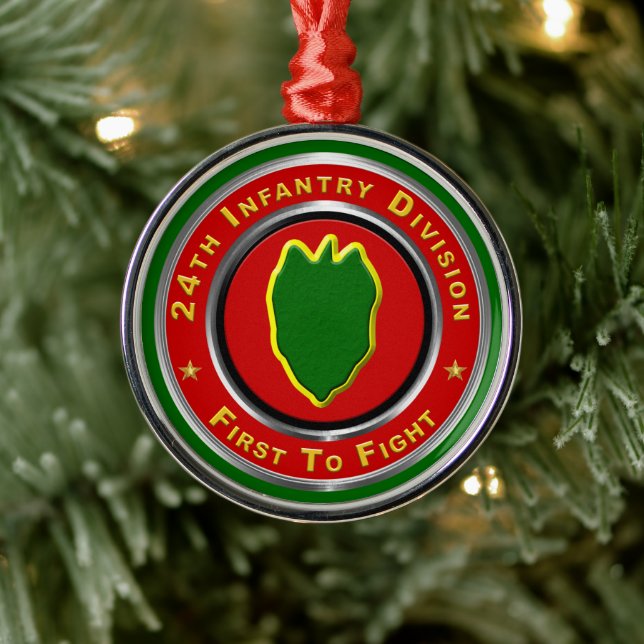 24th Infantry Division Christmas   Metal Tree Decoration (Tree)