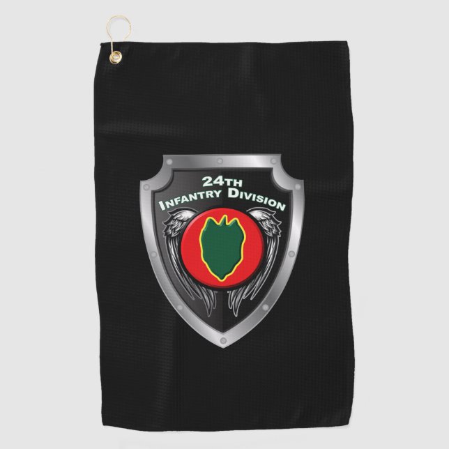 24th Infantry Division Customised Shield Golf Towel (Front)