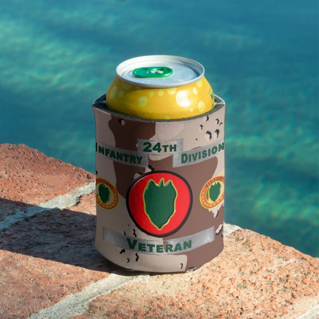 24th Infantry Division Desert Storm Veteran  Can Cooler (In Situ Pool)