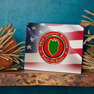 24th Infantry Division “First To Fight” Plaque