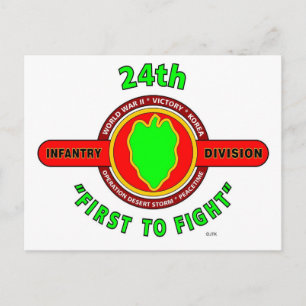 24TH INFANTRY DIVISION "FIRST TO FIGHT" PRODUCTS POSTCARD