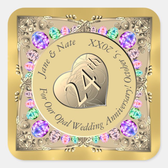 24th Opal Anniversary Sticker (Front)