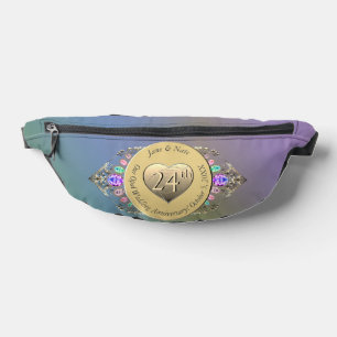 24th Opal Wedding Anniversary Bum Bags