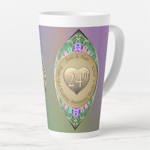 24th Opal Wedding Anniversary   Latte Mug