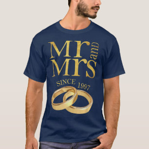 24th Wedding Anniversary Gift Mr & Mrs Since 1997  T-Shirt