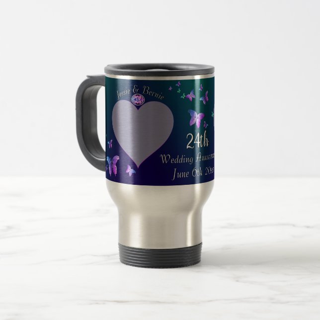 24th Wedding Anniversary Mug (Front Left)