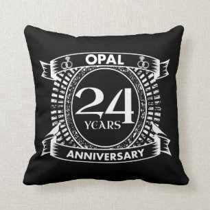 24TH wedding anniversary opal Cushion