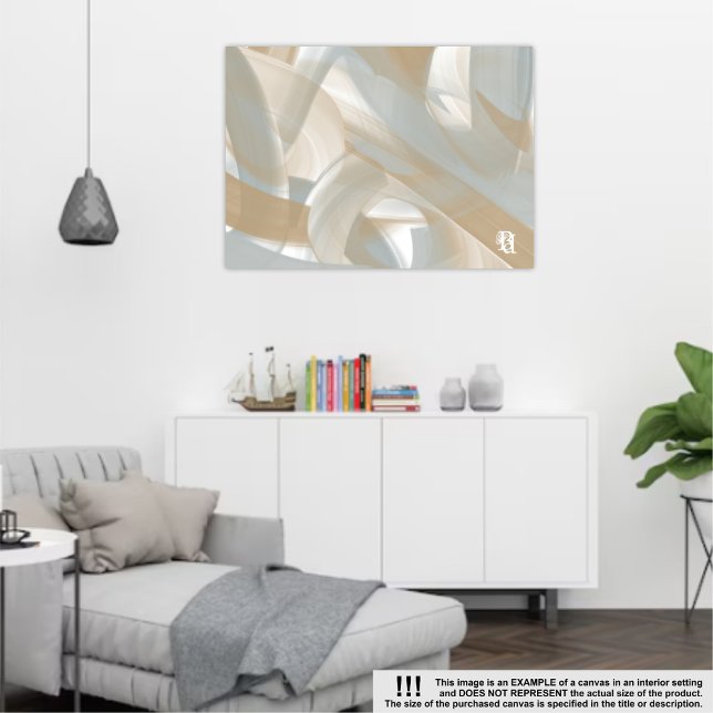 24x18" Sandy Tornado Trend Abstract Art Beige Canvas Print (Creator Uploaded)