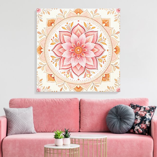 24x24 Personalised Photo Canvas for Wall Décor Print (Insitu(LivingRoom))