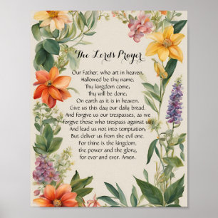 24x30 The Lord's Prayer Poster Print