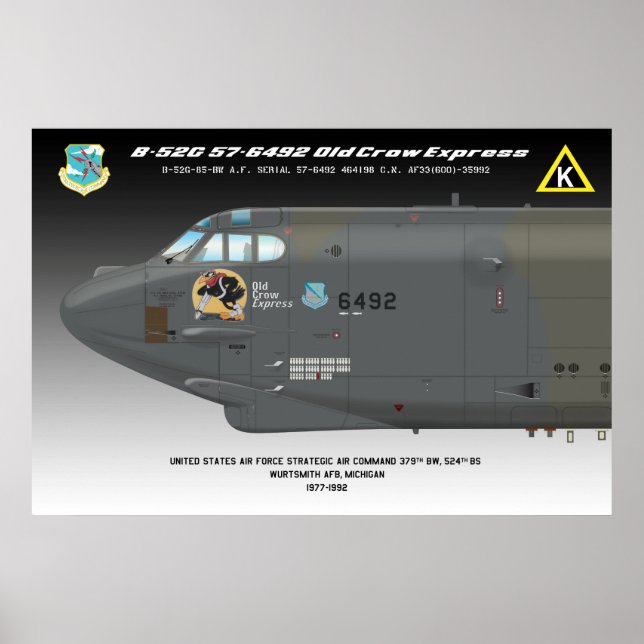 24x36 B-52G "Old Crow Express" Poster (Front)