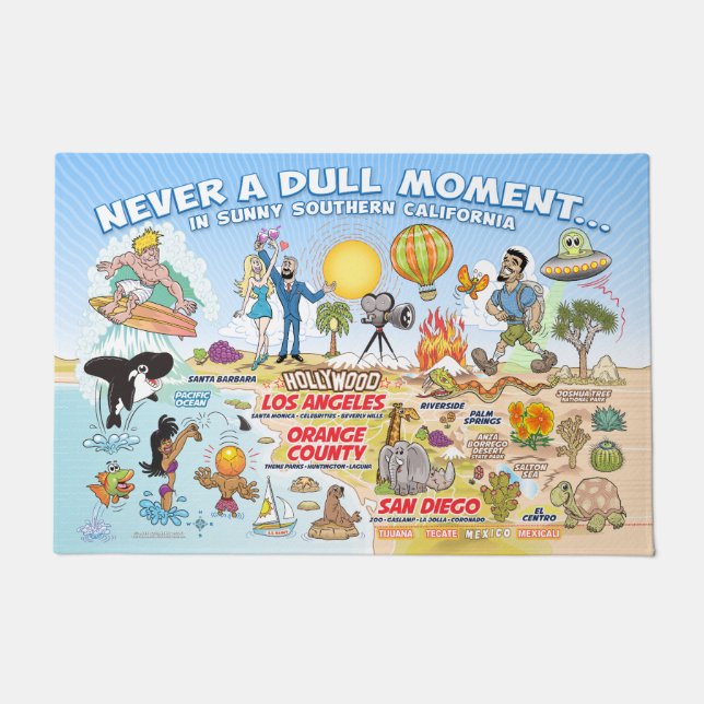 24X36 California Beach Paradise Doormat (Front)