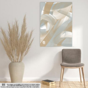24x36" Sandy Tornado Trend Abstract Art Beige Canvas Print