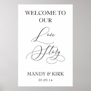 24x36 “Welcome to Our Love Story” Sign