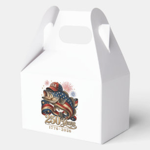 250 America 1776 2026 Bass Fishing USA Flag Favour Box