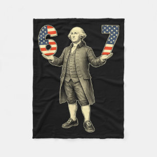 250 America Six Seven Since 1776 Washington 67 Fleece Blanket