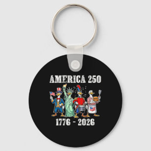 250 America Years 1776 2026 250th Birthday Goose U Key Ring