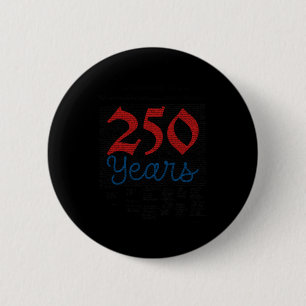 250 America Years 1776 2026 250th Birthday Usa Dec 6 Cm Round Badge
