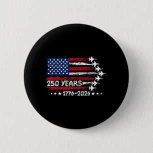 250 America Years 1776 2026 Fighter Jets 250th 6 Cm Round Badge