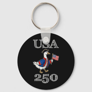 250 America Years 1776 2026 Goose 250th Birthday Key Ring