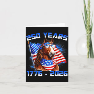 250 America Years 1776 2026 Horse USA Flag 250th Card