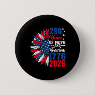 250 America Years Freedom 1776 2026 250th Birthday 6 Cm Round Badge