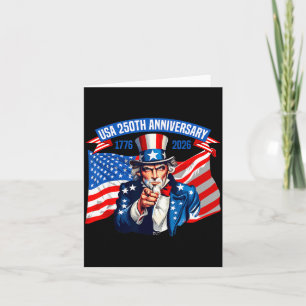 250 America Years of Freedom 2026 250th Birthday Card