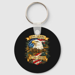 250 American Years 1776 2026 250th Birthday USA Key Ring