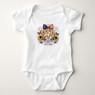 250 Anniversary 4th of July Baby Bodysuit
