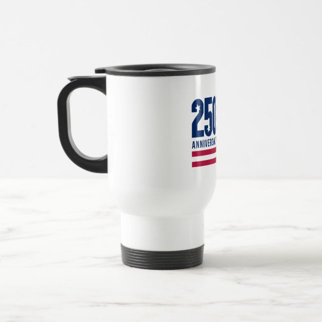 250 anniversary Flag Travel Mug (Left)