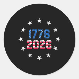 250 Anniversary Pocket Usa 250th American Flag 250 Classic Round Sticker