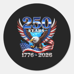 250 Anniversary United States Patriotic _1  Classic Round Sticker