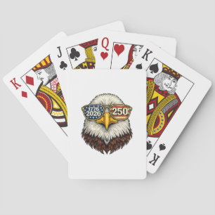 250 Anniversary USA 1776-2026 Patriotic Bald Eagle Playing Cards
