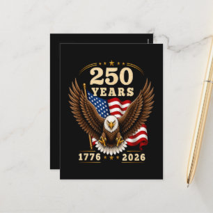 250 Anniversary USA 250 Years 1776-2026 Holiday Postcard