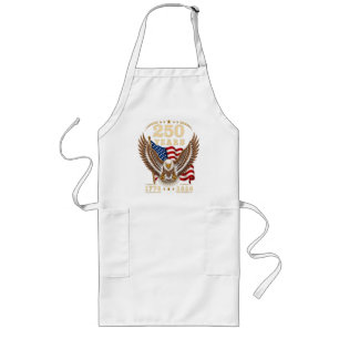 250 Anniversary USA 250 Years 1776-2026 Long Apron