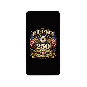250 Anniversary USA 250 Years Label