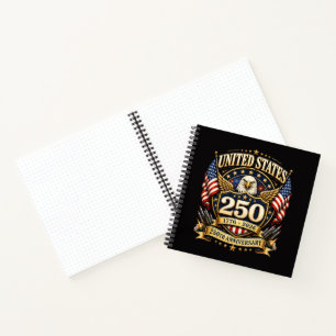 250 Anniversary USA 250 Years Notebook