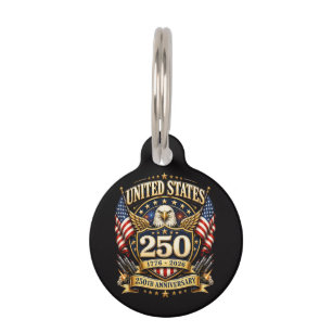 250 Anniversary USA 250 Years Pet Tag